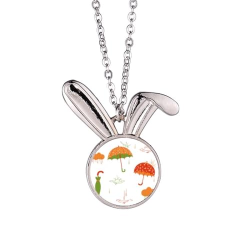 Collier nuage et pluie pendentif parapluie bijou fantaisie tendance