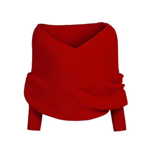 Scarf with Sleeves for Women, Knitted Sweater Scarf with Sleeves Fashion Fall Winter Warm Sexy Wrap Shawl Scarves