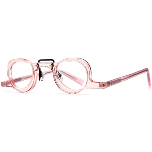 Image of HEPIDEM Acetate Glasses Frame Men,Round Optical Eyeglasses Women Vintage Retro Eyewear 9153