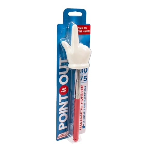 Image of Junior Learning: Point It Out - Telescopic Pointer - Extends to 30 inch, Extendable & Retractable, Classroom & Presentation Tool, Easy Grip Rubber Handle