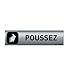 AUA SIGNALETIQUE - Plaque Aluminium brossé imprimé AluSign DARK - 200x50 mm - Double Face adhésif au dos (Poussez)