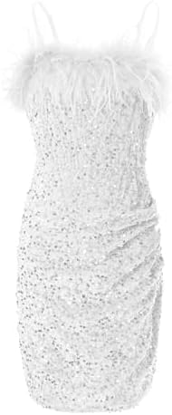 EXARUS Girls Sequin Dress Bodycon Tween Glitter Semi Foraml Gradu...