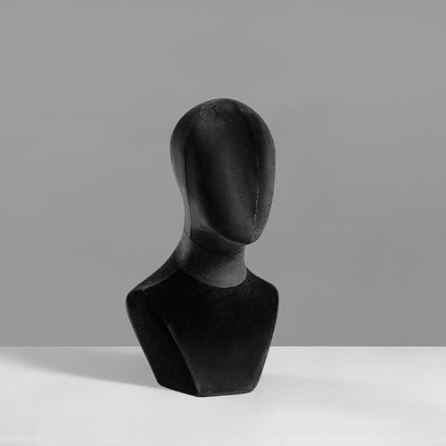 Buste mannequin tête en velours de table haute performance pour bijouterie - 5