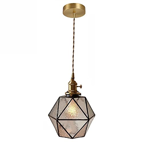 Chandelier suspension E27 en mosaïque de verre fait main style loft chic