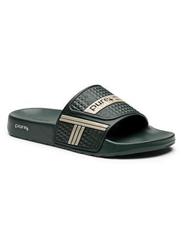 Image of URJO PURE 55 Men's Sliders /Slippers Lightweight Super Flexible Arch Support Durable Anti Skid & Stylish Dailywear Sliders /Slippers for Men (URJO By Welcome)