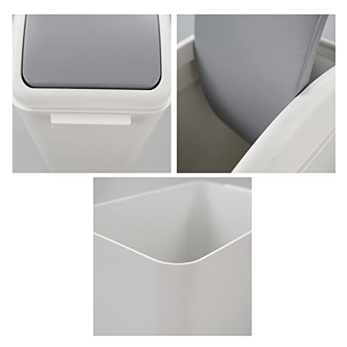 Poubelle avec couvercle vert petit modèle bac à déchets plastique portable - 3