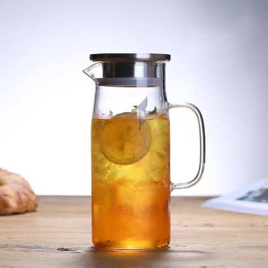 Amazon.co.jp: 麦茶 ポット 耐熱ガラス ピッチャー 1/1.2/1.5