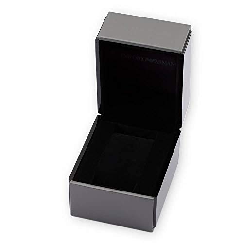 Emporio Armani Watch for Men, Quartz Three Hand Date Movement and 43mm Case Size with Leather Strap