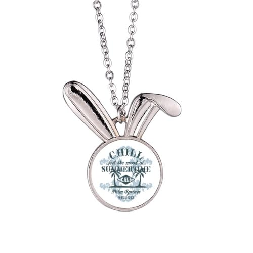 Collier lapin motif plage et cocotier un cadeau unique pour elle