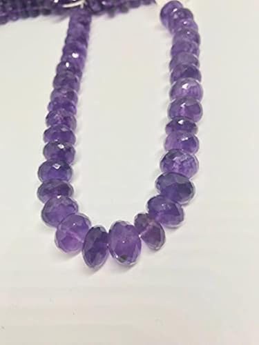 Améthyste facettée 10mm perles de forme roundel en pierre naturelle violette