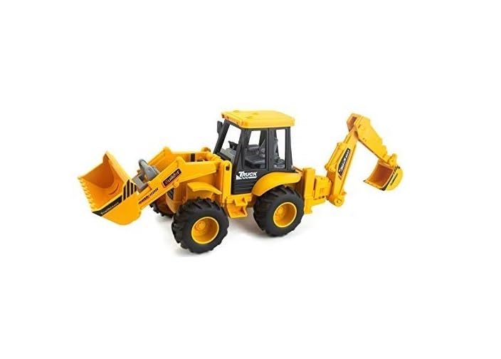 Image of Friction Powered Excavator Construction Truck for Kids Boys Girls Pushdozer Truck with moveable Parts Bulldozer Toys Engineering Pull Back Vehicle (Multicolor)