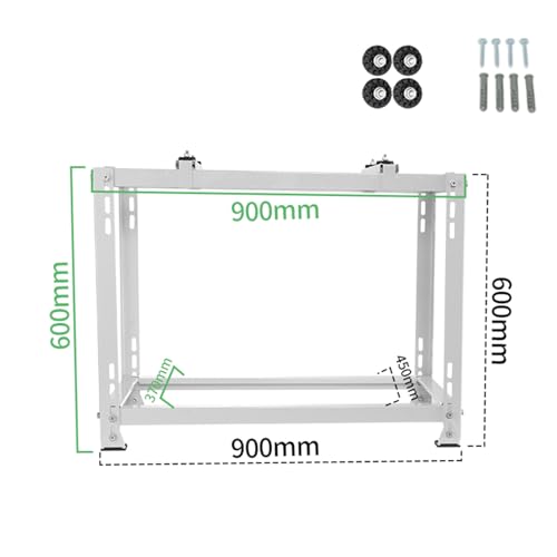 Soporte de CA dividido de acero galvanizado con base ajustable para HVAC exterior 3