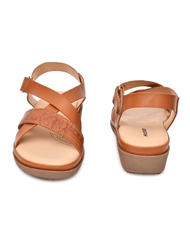 Image of Moshun Criss Cross Sandals for Women & Girls | Multi Strap & X Strap Flat Sandals, Bounce Back Technology Footbed with Adjustable Strap, Anti-Slip Sole | Lightweight Daily Wear Casual Slip-On Sandals