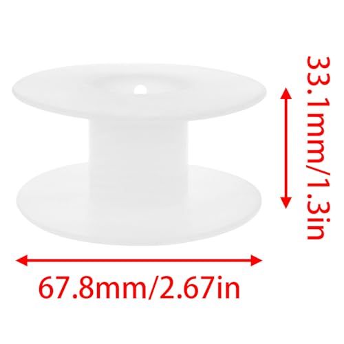 Image of PIYANYO Plastic Empty Spool 34mm /1.88inch White Empty Thread Spools for Sewing Embroidery Wires Ropes Crafts, etc. 10PCS