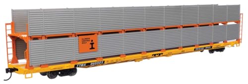 Walthers Mainline 910-5421 HO Scale 60' Pullman-Standard Flatcar - Ready to Run - TTX - VTTX #92324 (Yellow, Black and White TTX Logo)