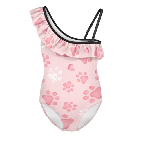 Girls Swimsuits One Piece Swimwear Ruffle Athletic Sport Kids Tween Bathing Suit 3-14 Years