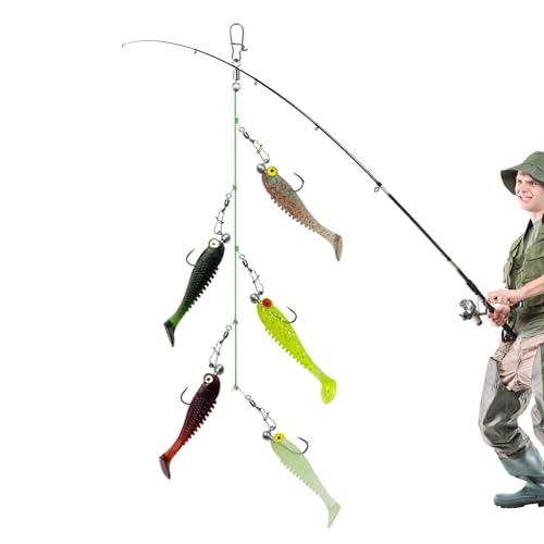 Señuelos de lubina, señuelos de lubina, señuelos de silicona extraíbles, señuelos de pesca multifuncionales, señuelos de pesca realistas para lubina