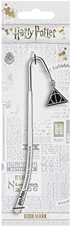 Miniatura 2 de Marcapáginas chapado en plata de Harry Potter con licencia oficial (Reliquias de la Muerte)