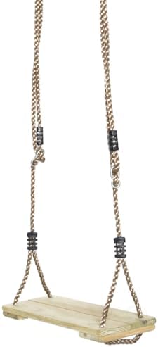 212 Main Outdoor Wooden Tree Swing with Hanging Ropes, Natural