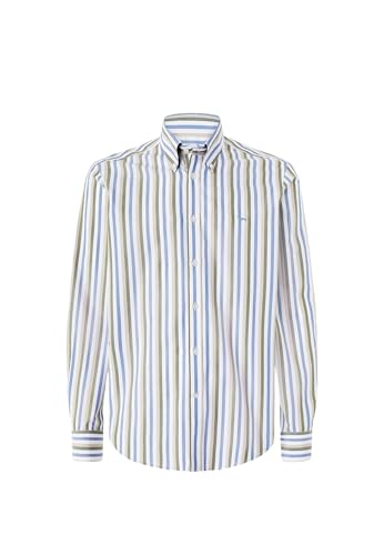 Harmont & Blaine Camisa de manga larga a rayas CRM001012970M, Verde, S
