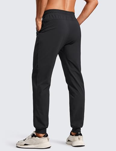 CRZ YOGA Athletic Joggers for Men Lightweight Water Resistant Outdoor Workout Pants with Zip Pockets2
