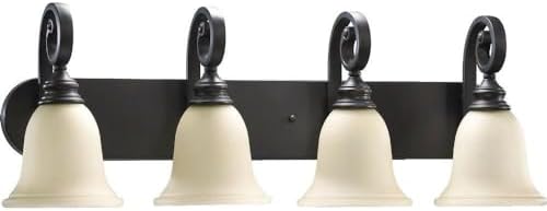 Bryant - 4 Light Bath Vanity in Quorum Home Collection Style - 31.5 inches Wide by 11.25 inches high-Oiled Bronze Finish