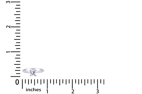 AFFY 14K White Gold Plated Sterling Silver Fancy Shape Solitaire Ring Made with Cubic-Zirconia2