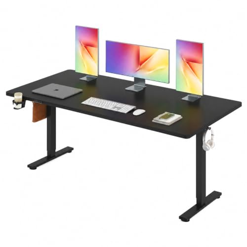 Standing Desk 71x31 Adjustable with Cable Management Cup Holder