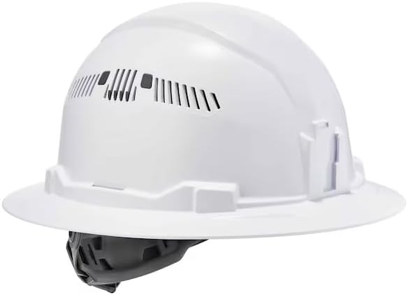 White Class C Hard Hat Full Brim Vented, Mfr: 8973-A