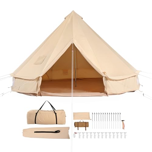 Carpa Happybuy Canvas Bell 6 m para camping familiar