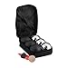Relaxdays Boule Kugeln, 6 Metall-Kugeln, Set mit Zielkugel & Abstandsmesser, Tragetasche, Boccia Spiel, schwarz/Silber