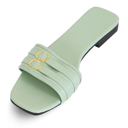 Image of Women's Slippers | Comfortable Flat Chappals for Women with Bow Detail | Stylish Casual Chappals, Trendy Summer Sandals, Comfortable Footwear for Daily Use