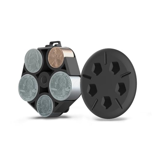 Caja organizadora para monedas en ABS color negro miniatura 4