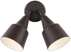 Generation Lighting 8560702-71 Large-Sized Outdoor Flood Light Adjustable Swivel Aluminum Flood Light, 2-Light 240 Total Watts, 13" H x 23" W, Antique Bronze