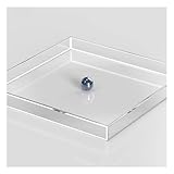 Großes Klares Acryl Serviertablett Für Produktpräsentation Und Fotoshootings, Hochauflösend Transparent Theken-Tisch(40x40x6 cm)
