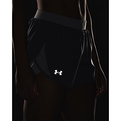 Under Armour Womens Fly By 2.0 Running Shorts , (465) Harbor Blue Full Heather / / Reflective , Medium #TOP5