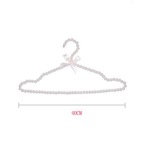10 Pack Pearl Beads Metal Elegant Clothes Hangers Standard Hangers (Style A White) #TOP3