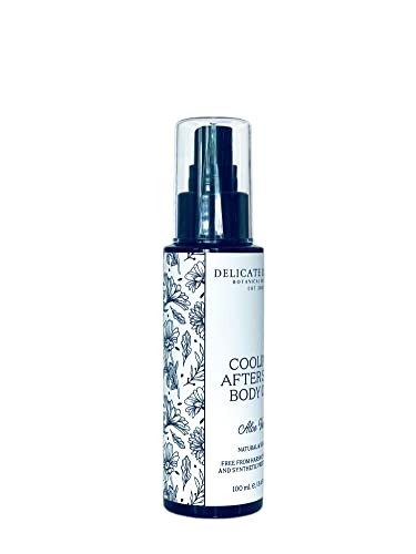 Delicate Daisys Botanical Beauty Cooling After Sun Body Oil Infused With Pure Aloe Vera 3.4 Fl Oz | Natural, Organic, Vegan, Cruelty-Free #TOP3