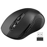 Wireless Mouse TeckNet 2.4G Optical Mouse with USB Nano Receiver for Notebook, PC, Laptop, Computer, 18 Month Battery Life, 3 Adjustable DPI Levels: 2000/1500/1000 DPI (Grey)