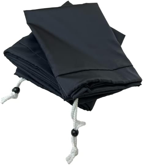 (2 Pack) Multipurpose Extra Large Heavy Duty Nylon Laundry Storage Bag, size: 30" x 50", with Drawstring, Machine Washable, color: Black