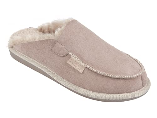 Vanuba Awassi chaussons femme cuir intérieur laine naturelle confort chaleur maison slippers 40 EU, Beige – vue 3