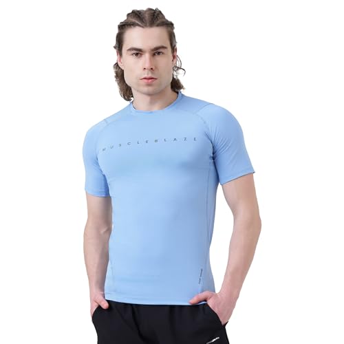 Image of MuscleBlaze Half Sleeve Air Tech Compression MuscleTee for Men