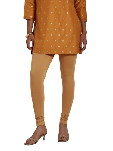 Image of TWIN BIRDS Tailored Cut and Classic Fit Super Stretchable Elastane Fabric Churidar Leggings for Women