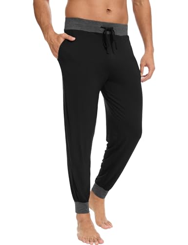 GYS Bamboo Viscose Men's Pajama Pants Soft Joggers PJ Bottoms with Pockets and Drawstring3