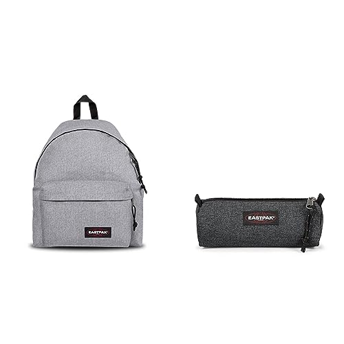EASTPAK SAC DOS PADDED 24L AUTHENTIC SUNDAY GREY & Benchmark Single Trousse, 21 cm, Gris (Black Denim)