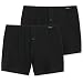 Produktbild Schiesser Herren Boxershorts weiche Baumwolljersey (2er Pack), Schwarz (Black), 3XL