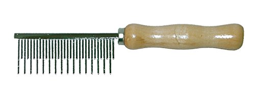 CROCI Peigne Manche en Bois pour Chien Combi