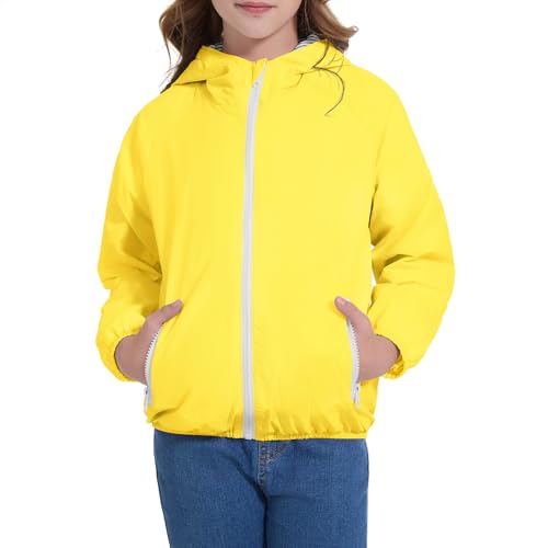Image of American Trends Lightweight Waterproof Girls Rain Jacket-Windbreaker Jacket Raincoat for Girls Kids Rain Coat