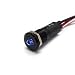 Alpinetech PLB12MS 12mm 1/2" 12V LED Metal Signal Indicator Pilot Dash Light (High Beam Indicator)
