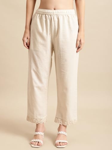 Image of Pistaa's Women's Regular Fit High Rise Palazzo